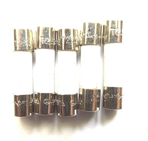 Fuse 2.5a 20mm Anti Surge T2.5a H 250v Ceramic Time Delay Antisurge x5pcs
