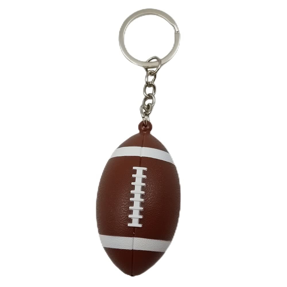 PouoirLed football keychain rugby soccer keychain gift for man sport key ring