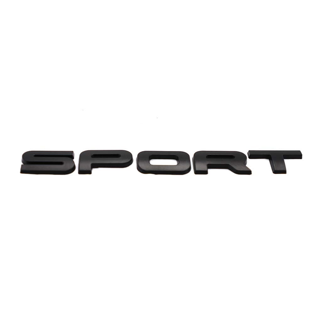 Sport Emblem 3D Metal Badge Car Side Fender Rear Trunk Car Sticker Decal (Black)