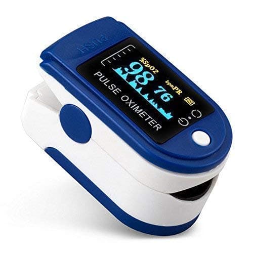 RAMPASS Pulse Oximeter Fingertip, Blood Oxygen Saturation Monitor Fingertip, Blood Oxygen Meter Finger Oximeter Finger with Pulse, O2 Monitor Finger for Oxygen, Multicolor