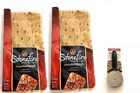 Distribution Nation Stonefire Naan Artisan Flatbreads & Chefstyle Pizza Cutter Bundle
