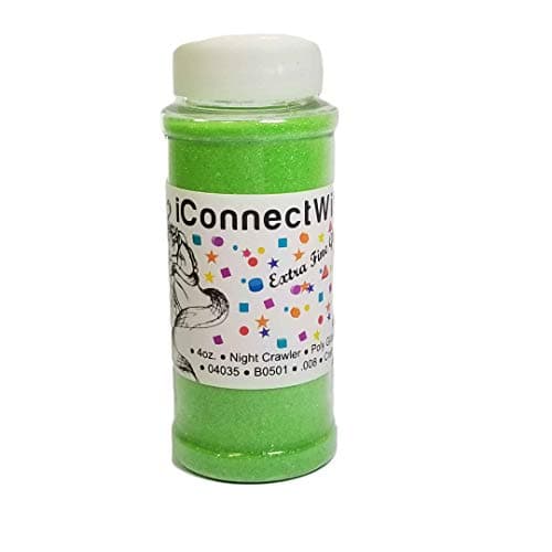 iConnectWith Glitter – Night Crawler Neon Green, Extra Fine Polyester Glitter; Multi-use for Crafts, Decorations, Nail Art, Makeup, Tumblers, Resin Art, and DIY Projects
