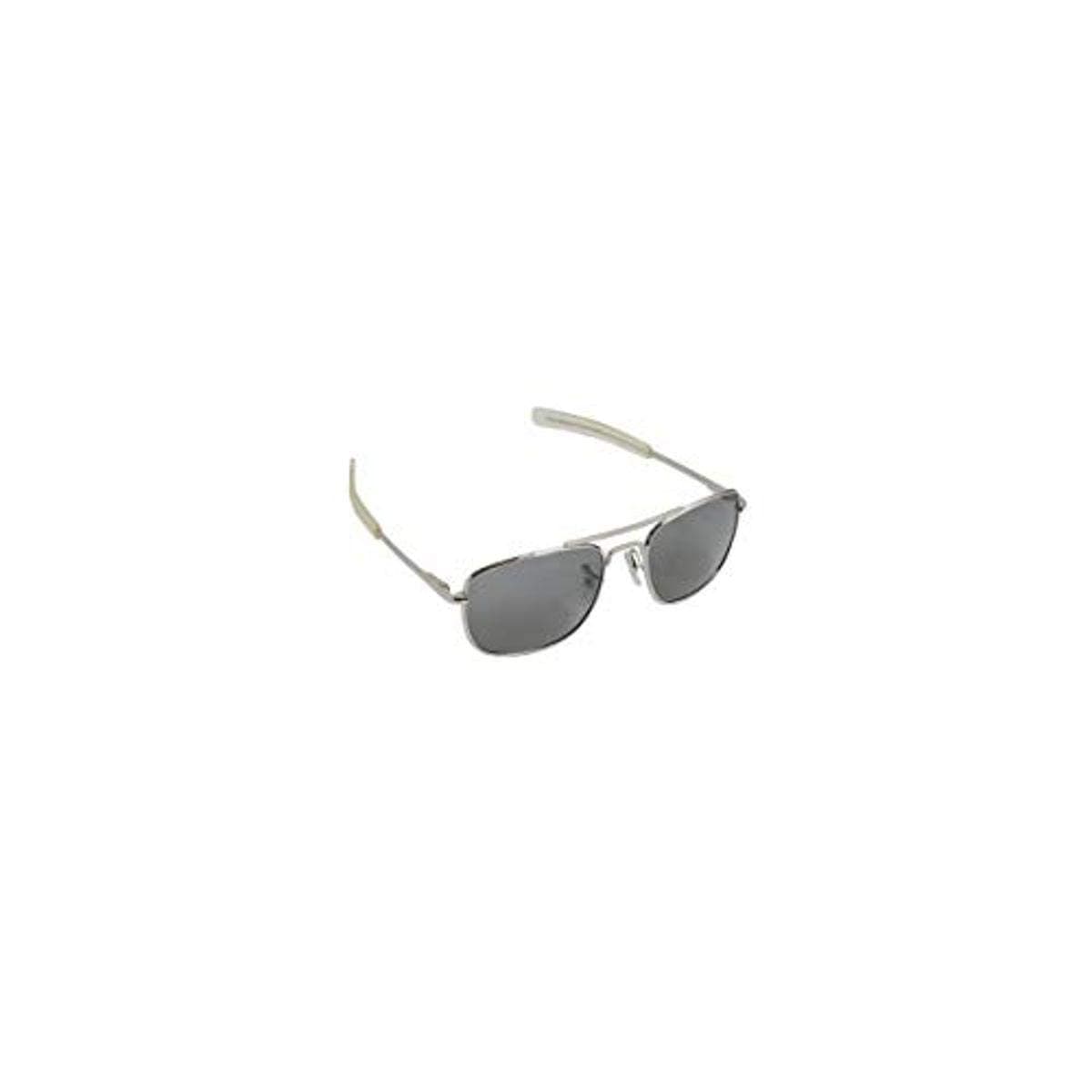 HUMVEE HMV-52B-SILVR Polarized Bayonette Style Military Sunglasses with Gray Lenses and Chrome Silver Frame, 52mm