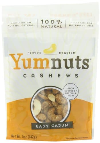 Yumnuts Cashews, D/R, Easy Cajun, 5 Ounce (Pack of 8)