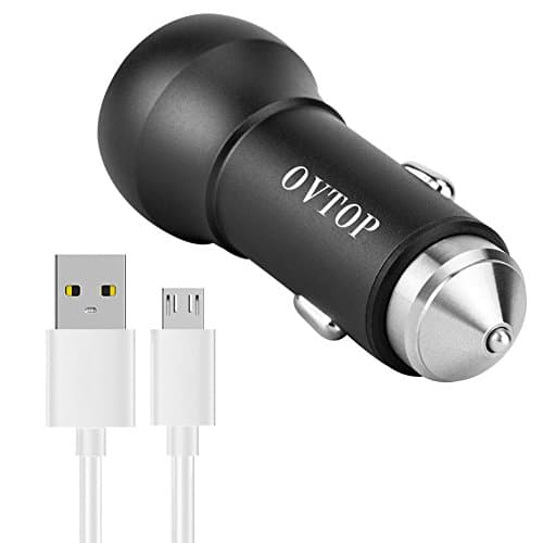 USB Car Charger, OVTOP 4.8A/24W Mini Dual USB Car Charger Fast and Safe Charger for Samsung Galaxy S7 Edge/S7/S6/S5/Motorola/LG/HTC and Other Devices