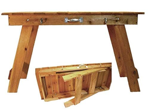 Cedar Portable Folding Grill/Craft Table