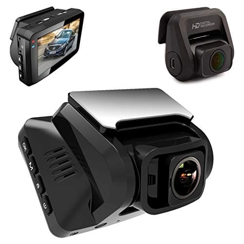 Dual Dash Cam Front and Rear for Cars 3 Inch Dual Lens FHD 1080P Dashboard Car Camera Wide Angle 170° G-Sensor Loop Recording WDR Night Vision Supercapacitor Motion Detection External GPS