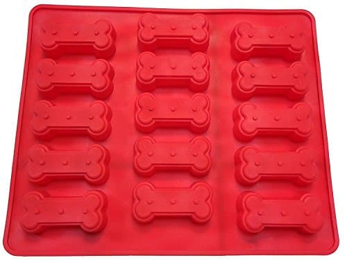 Large Bone-Shaped Cookie Dog Treats Bake Mold - 15 Cavities 3" - Food Grade Silicone Non-Stick