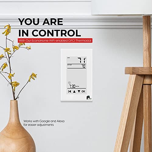 EconoHome Underfloor Heating Mat - Fluoropolymer Insulated Floor Electric Heat Mats for Tile, Wood, Laminate - Indoor Home Warming Systems - Optional GFCI Thermostat, WiFi Compatibility (Included)