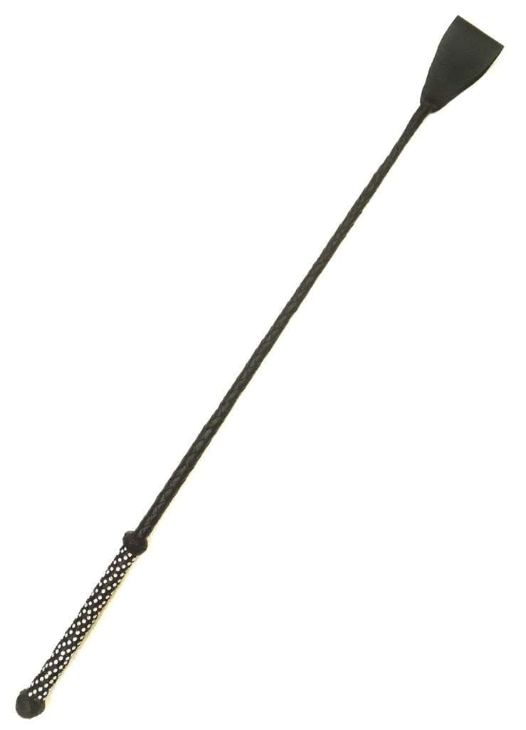 27" Black Riding Crop Unbreakable Whip Stick - Leather Braided Equestrian Delight: 27-Inch Riding Crop for Pets