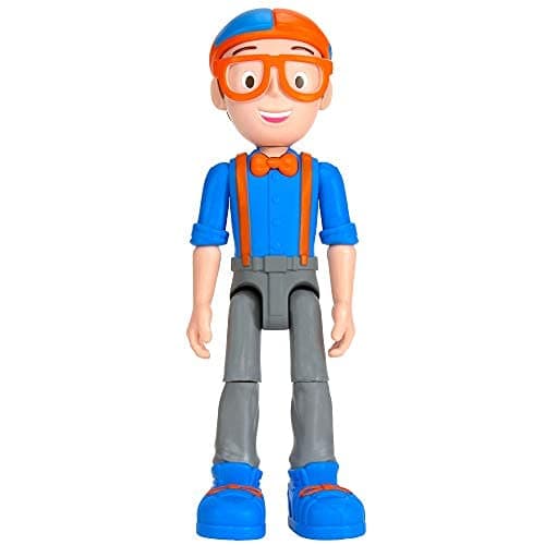 Blippi Talking Figure, 9-inch Articulated Toy with 8 Sounds and Phrases, Poseable Figure Inspired by Popular YouTube Edutainer