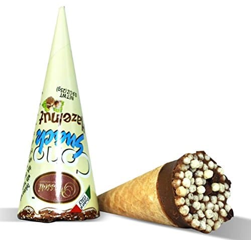 Messori, Italian Milk Chocolate Waffle Cone Filled w/ Gianduia Hazelnut Cream. (8 pcs)