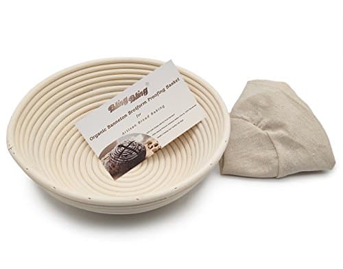 OBeauty 10 Inch Banneton Brotform Proofing Baskets for Sourdough Bread & Cloth Liner