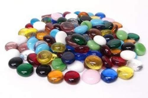 System 96 Glass Pebbles- Mixed Color Assortment - 96 COE - 1/2 Pound Bag