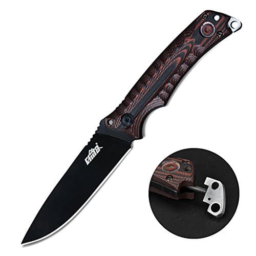CIMA Fixed Blade Survival Knife Full Tang Hunting Knife with Magnesium Fire Starter