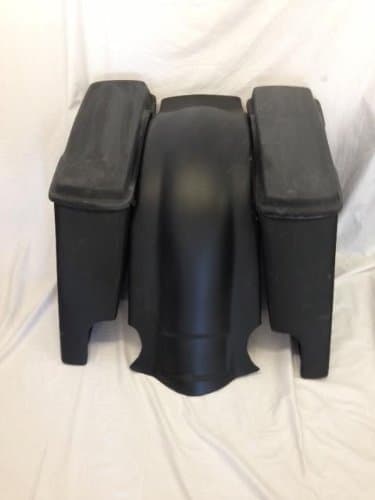 Exotic Body Parts - Harley Davidson Extended Stretched Saddlebags + Lids & Cut Fender - Exotic Body Parts