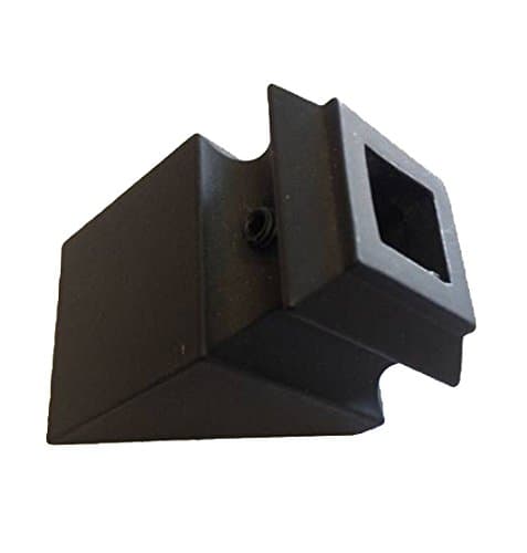 (Pack of 10) Satin Black 1/2" x 44" Iron Stair Parts Metal spindles Iron balusters Basket Twist Knuckle Scroll Shoe (Rake Shoe with Set Screw)