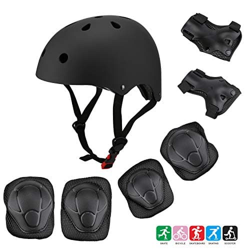 Kids Helmet Kids Bike Helmet Toddler Helmet Adjustable Helmet for Boys Girls Sports Protective Gear Set Knee Elbow Pads and Wrist Guards for Cycling Skateboard Scooter