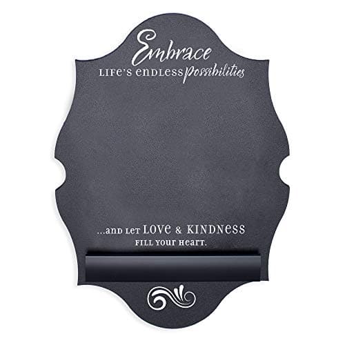Elanze Designs Embrace Life's Endless Possibilities 11 x 14 Black Chalkboard Finished Wood Wall Plaque