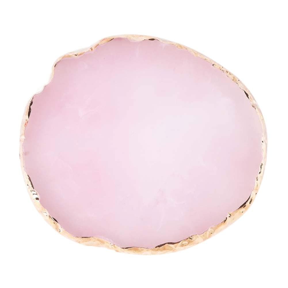YSHtanj Manicure Resin Makeup Mixer Nail Art Polish Mixing Plate Foundation Coloring Palette Nail Art Tool, Multiuse, Portable - Pink