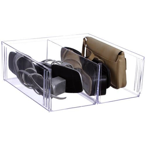 Aberdeen Plastics Crystal Clear Stacking Shoe Storage Bin