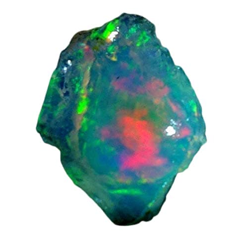 Black Opal Engagement Ring, 1 Cts, Square, Natural Ethiopian Opal, Casual Statement, Bead Setting