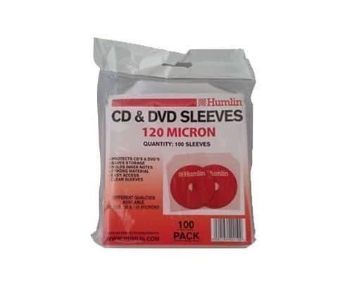Gizmo Mill 120MICSLEEVE 100 Clear 120 Micron CD/DVD Sleeves