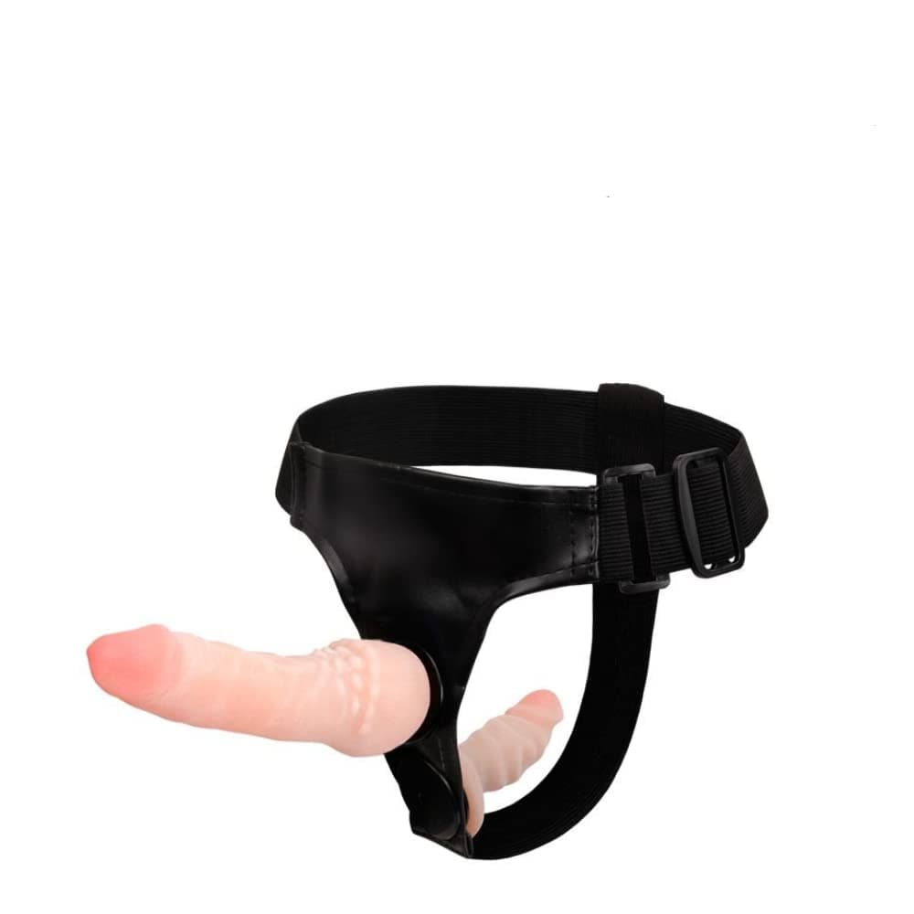 7inch Strapons Beginner Set Double Rod Soft Silicone Toys Couples Adjustable Waist for Women Men Strap On Double Ended Dildo Suction Cup Sex Toys