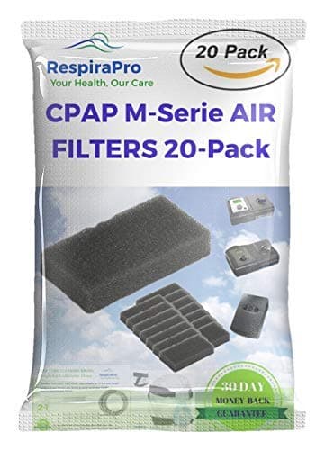 Disposable CPAP Air Filter 20-Pack for Respironics REMstar M Series, PR System One, and SleepEasy - Universal Filters Standard Supplies for CPAP & BiPAP Machines