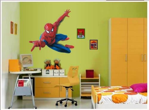 Homwish - Anime spider man for children's room Vinyl Home room Decor Removable DIY Art WallPaper Wall Sticker/Decal Mural