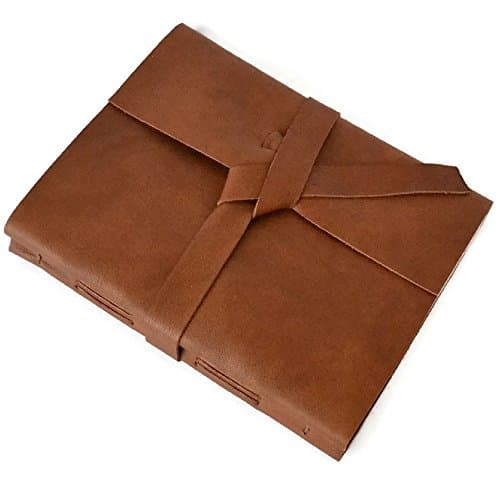 Personalized Leather Sketchbook Unlined Journal, Artist Drawing Book, Drawing Sketchbook, Personalized Leather Gift, Cognac Brown Leather Book with Blank Pages, 6x8