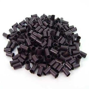 200 PCS 2.8 Mm Dark Brown Color Copper Tubes Beads Locks Micro Rings for I Tipped Human Hair Extensions