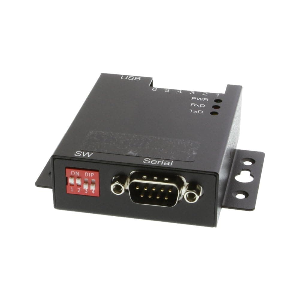 Coolgear Industrial USB to RS-232/422/485 Serial Adapter w/Optical Isolation, ESD Protection, DIP Switch Control, Plug & Play