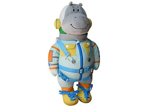 Hippomotto Learn to Dress Basic Skills Toy - Space Hippo Gray Boy Design - 21"