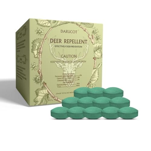 DARUCOT Deer Repellent Balls 12 Pack, Effective Deer Deterrent for Garden, Protect Your Plants with Powerful Repellents Deer for Flowers, Shrubs & Trees