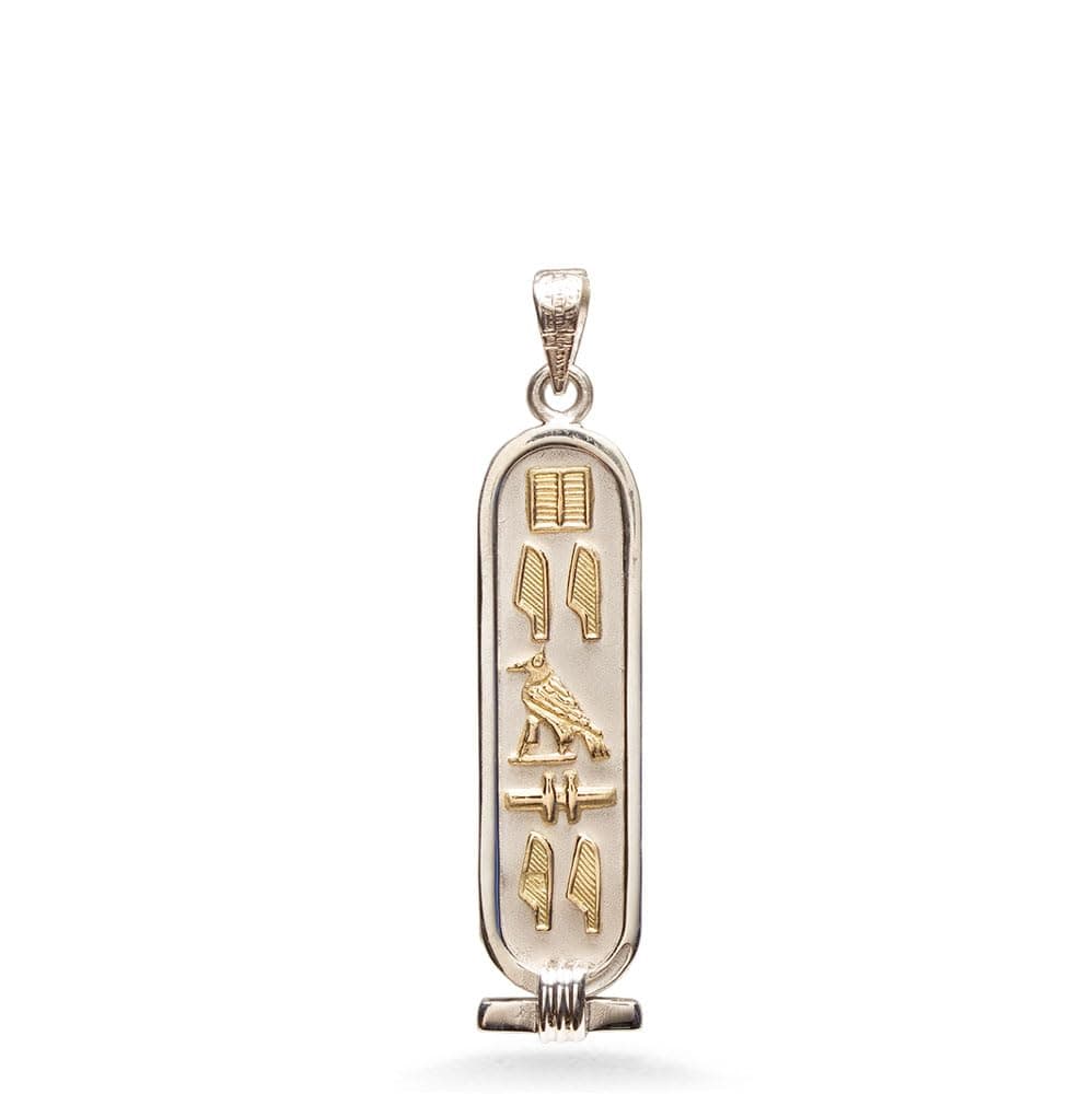 Peace Egyptian Cartouche Pendant - Available in Gold, Silver or Gold Plated - Hieroglyphic Symbol Necklace - Made in Egypt