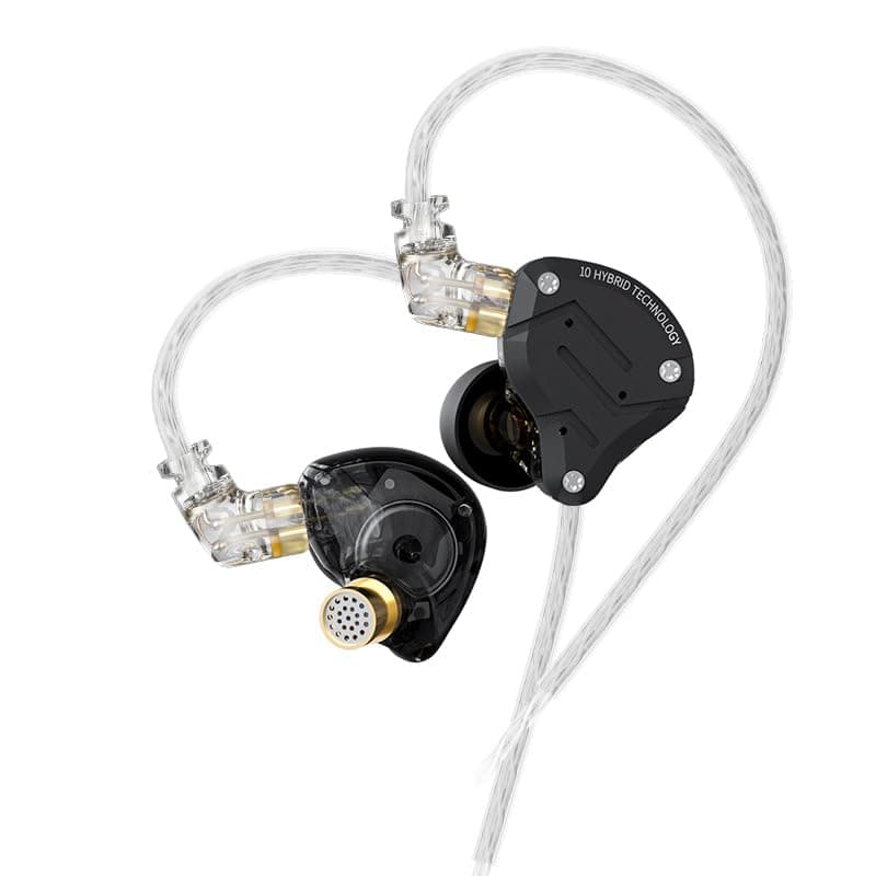 KZ ZS10Pro in Ear Monitor, 4BA 1DD KZ Headphone Multi Driver in Ear Earphone IEM, on Stage HiFi Monitor for Singer Guitarist Drummer (Without Microphone, Matte Black)