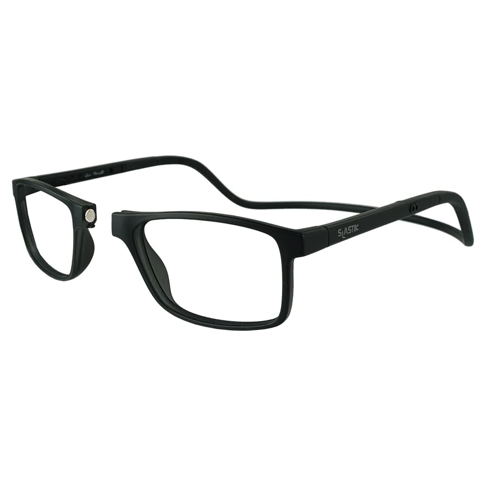 Magnetic Reading Glasses by Slastik, Computer Readers, Soft Foldable Band, Replaceable Lens, Adj Temples, Barat, (S-XL)