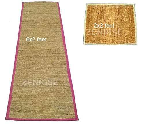 ZENRISE® 100% Vetiver khus Grass Root Natural Fragrance mat 2 * 2 feet for Sitting, Meditation, Yoga, Exercise for Indoor and Outdoor