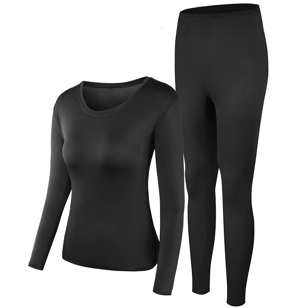 Thermal Underwear Women Ultra-Soft Long Johns Set Base Layer Skiing Winter Warm Top & Bottom