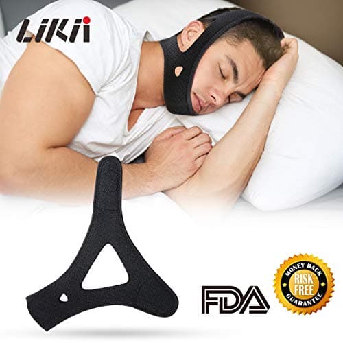 Likii Upgrade Anti Snoring Device, Stop Snoring Chin Adjustable Strap, Uplift and Fixed Chin Make Breath Easily, Reduce Grinding Teeth, Stop Snoring and Sleep Aid, Snoring Solution