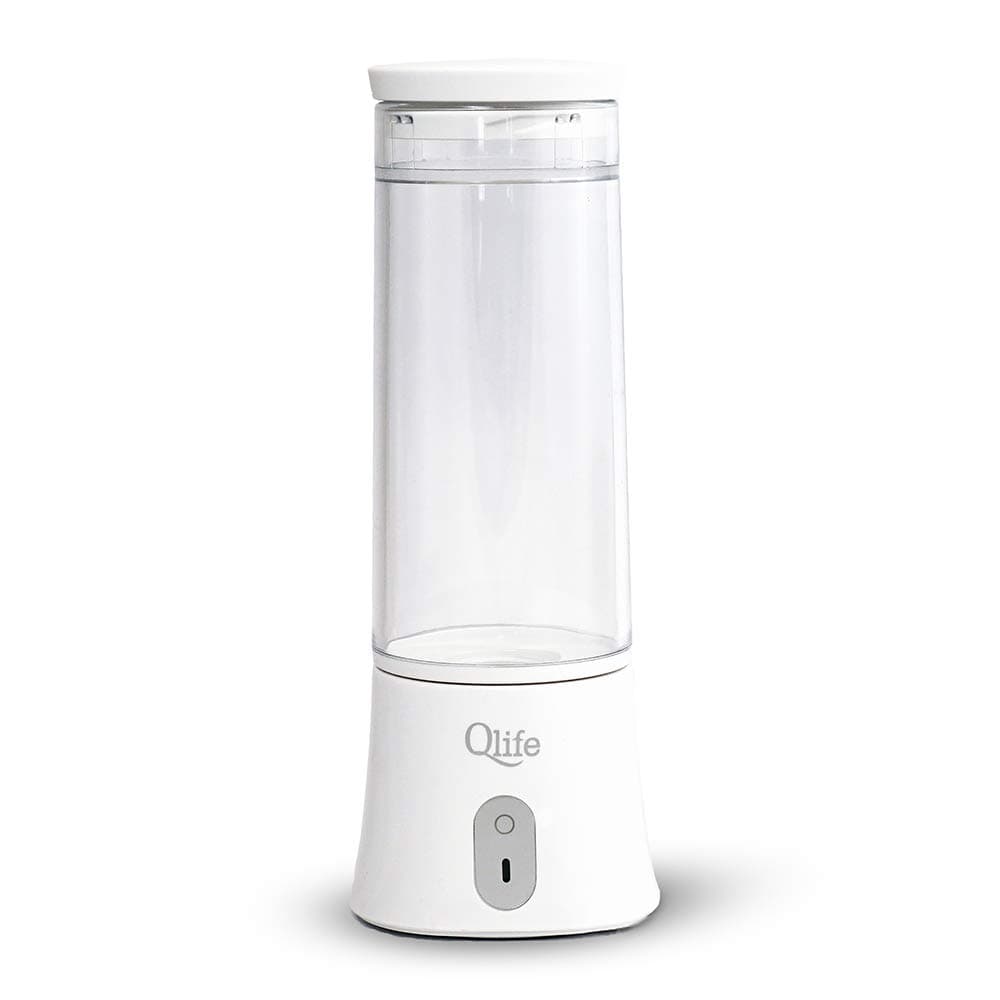 Qlife Q-Cup Touch Hydrogen Water Generator Maker | SPE/PEM Membrane Technology | High Grade Titanium Plates | Japan Technology Portable Molecular Hydrogen Cup (White)