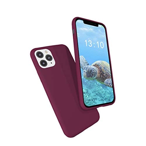 YWD Silicone Phone Case Compatible with iPhone 11 Pro Max (6.5 inches) Liquid Silicone case Full Body Protection Shockproof iPhone 11 pro Max Silicone Case- Wine Red
