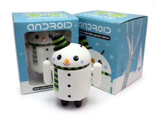 DYZ Plastics Android Flakes Snowman 3" Inch Mini Collectible Special Edition Figure Andrew Bell Gary Ham