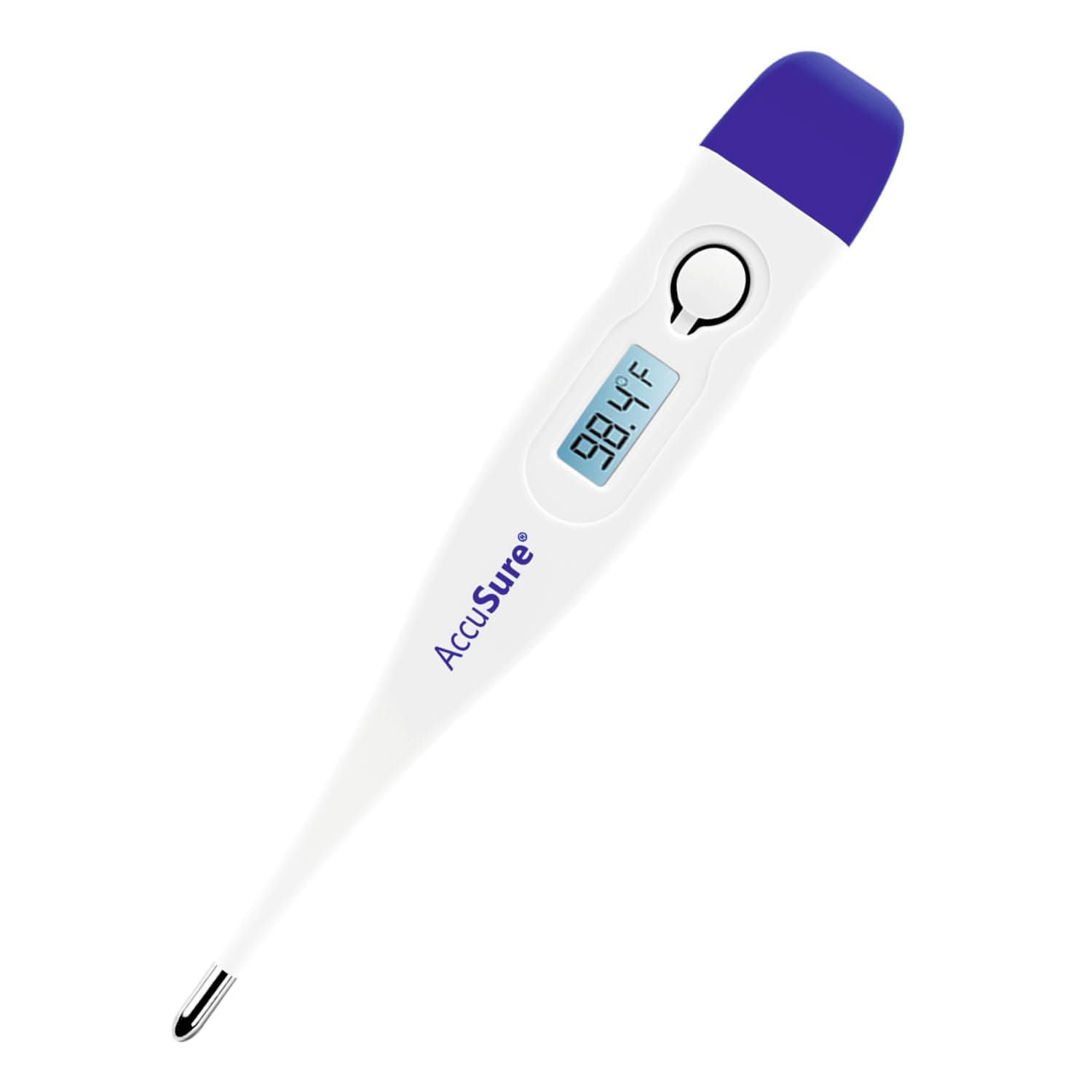 AccuSure MT-1027 Mercury Free Digital Thermometer (White and Blue)