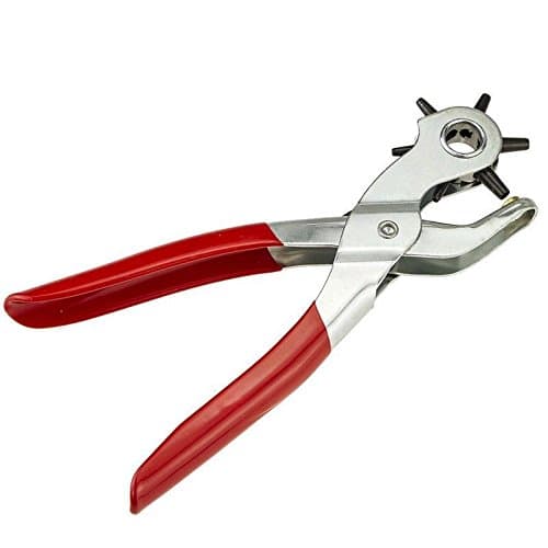 Punches Crafts Leather Hand Pliers Tools Hobbies Treatments 6 Sized 9" Heavy Duty Leather Hole Punch Hand Plier Belt Holes Revolving Punches Planners Carbon Steel 1Pcs