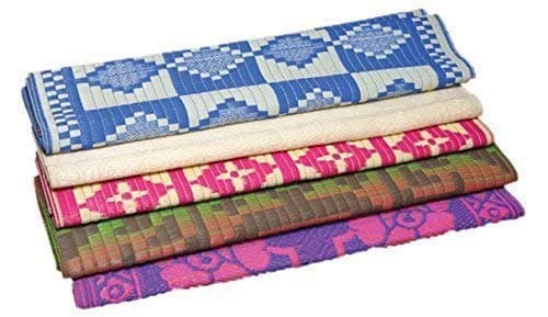 VRCT Rectangular Plastic Single Bed Size Floor Mat (Multicolor, 4X6ft)