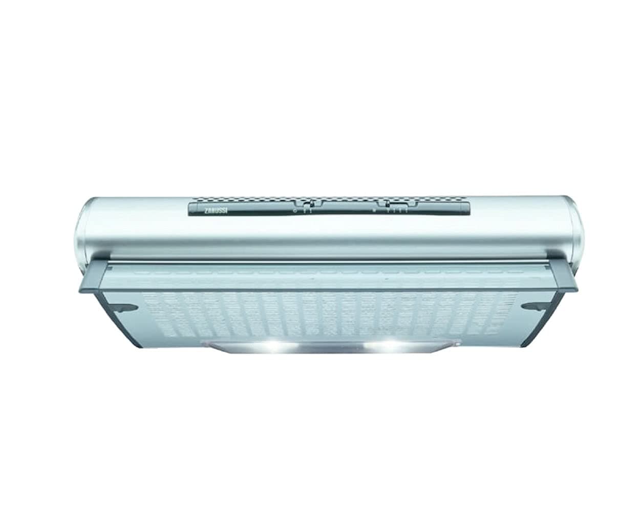 Zanussi Standard Cooker Hood, 3 settings Paper Filter, LED lighting Stainless Steel,ZHT611X, 1 Year Warranty