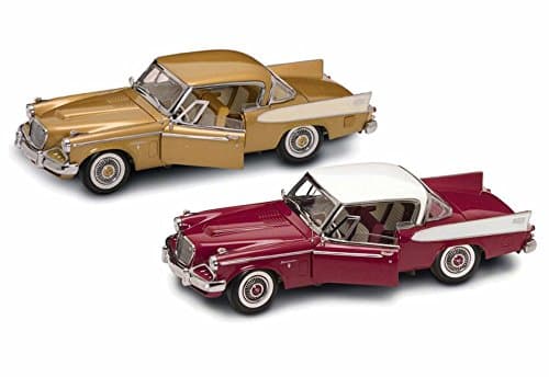 Road Signature 1958 Studebaker Golden Hawk Two Color Bundle - Two 1/18 Scale Diecast Model Cars
