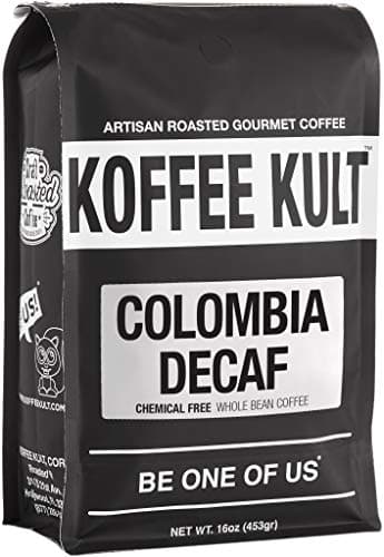 Koffee Kult Colombian Decaf Coffee Medium Roast - Whole Bean - Water Process Chemical Free (Whole Bean)